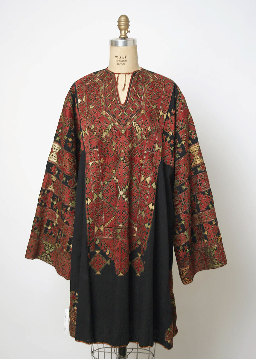 Tunic, Cotton, silk; embroidered 