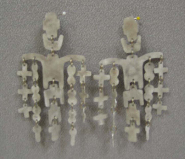 Earrings, Isaac Mizrahi (American, born 1961), a,b) aluminum, American 