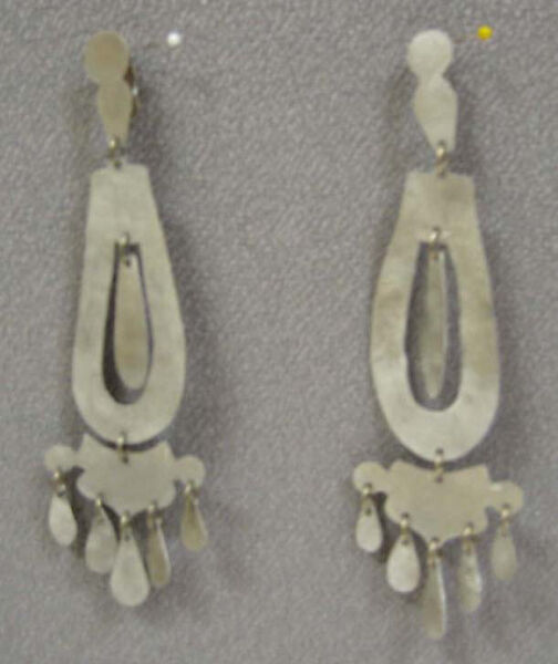 Earrings, Isaac Mizrahi (American, born 1961), a,b) aluminum, American 