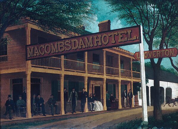 Macomb's Dam Hotel, M. A. Sullivan (active 1868), Oil on canvas, American 