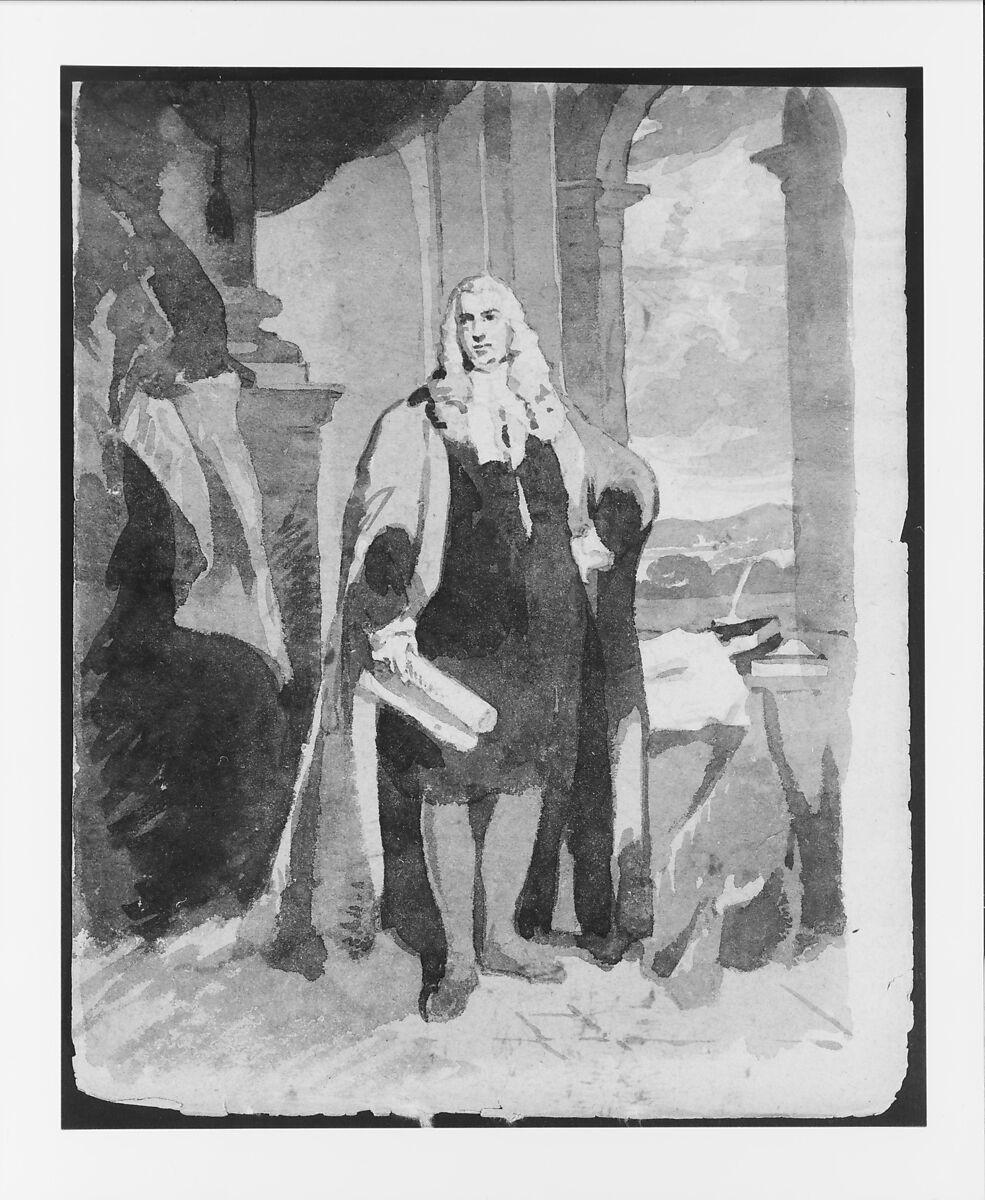 Sketchbook of Figure Studies, Thomas Sully (American, Horncastle, Lincolnshire 1783–1872 Philadelphia, Pennsylvania), Cardboard (cover)
Drawings in ink, wash, and graphite on light brown laid paper with fibers of mixed composition (sheets), American