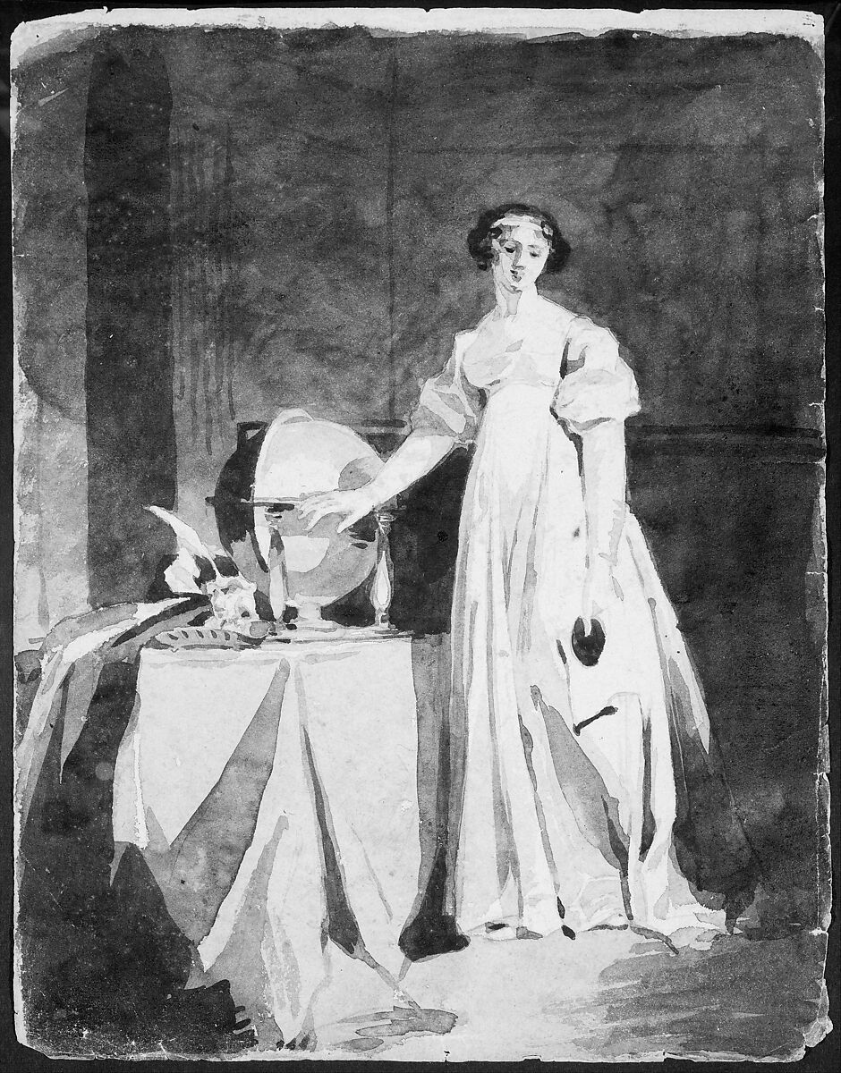 Sketchbook of Figure Studies, Thomas Sully (American, Horncastle, Lincolnshire 1783–1872 Philadelphia, Pennsylvania), Cardboard (cover)
Drawings in ink, wash, and graphite on light brown laid paper with fibers of mixed composition (sheets), American