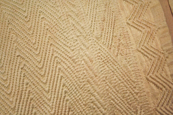 Quilted Coat with Long Sleeves, Silk and cotton; satin weave; plain weave; quilted