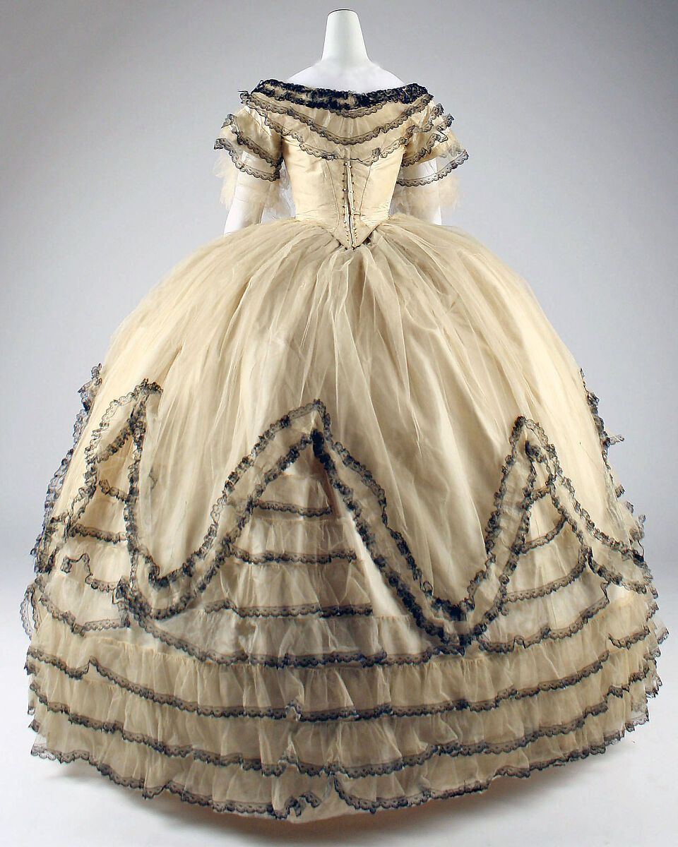 Ball gown, silk, American or European