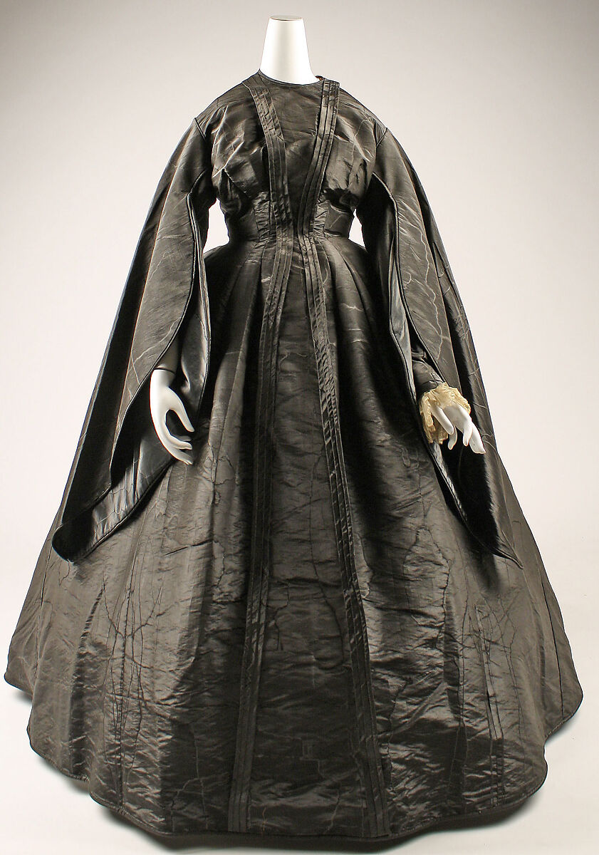 Dress, silk, cotton, American