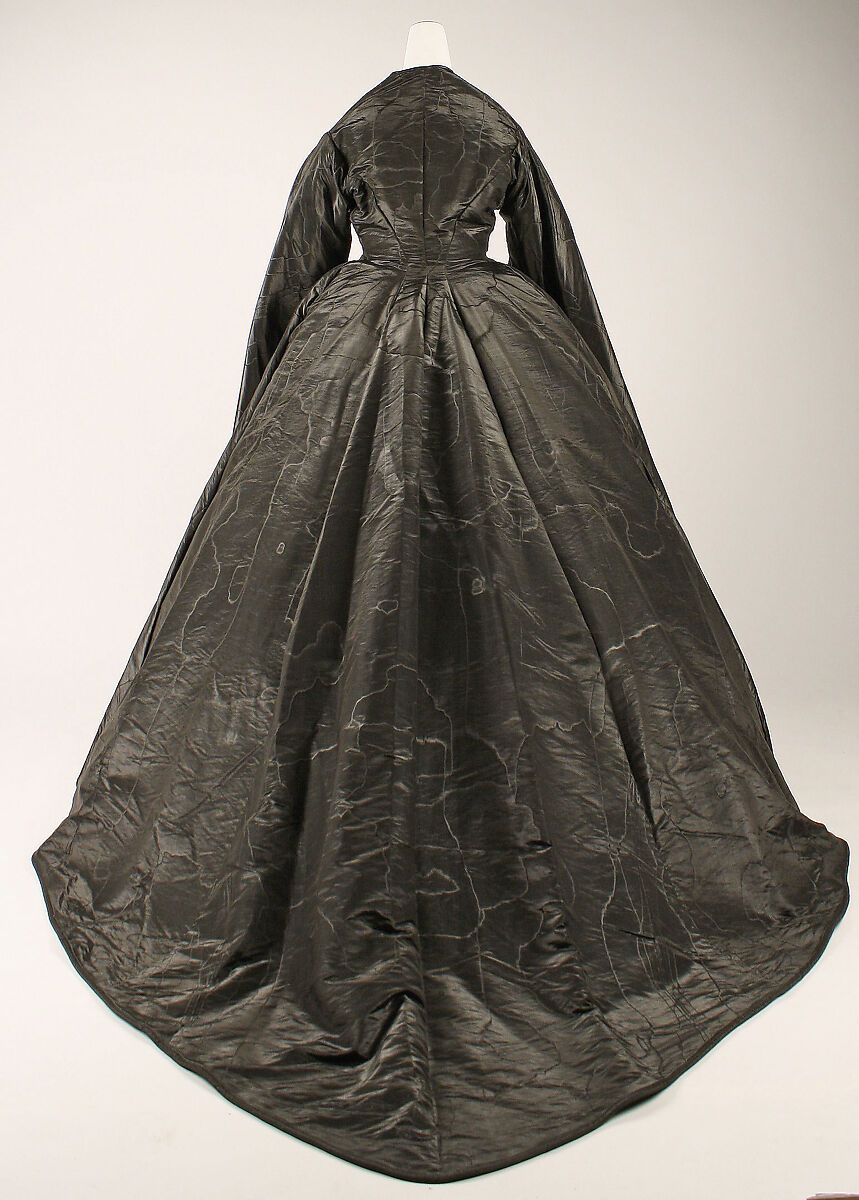 Dress, silk, cotton, American