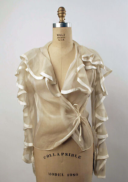Blouse, Ossie Clark (British, Oswaldtwistle 1942–1996 London), cotton, silk, British 