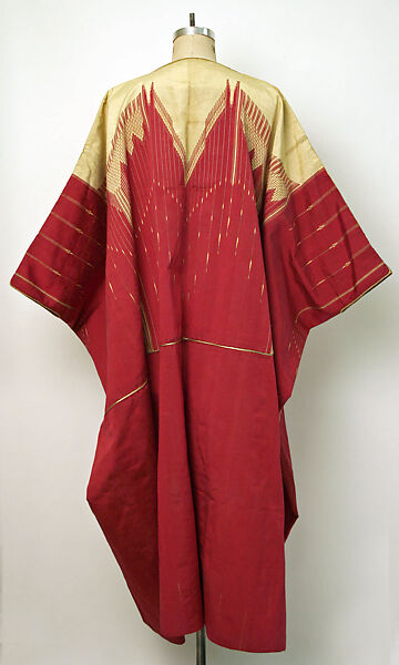 Abaya Cloak, Silk, cotton, metal wrapped thread