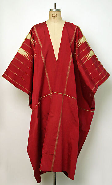 Abaya Cloak, Silk, cotton, metal wrapped thread 