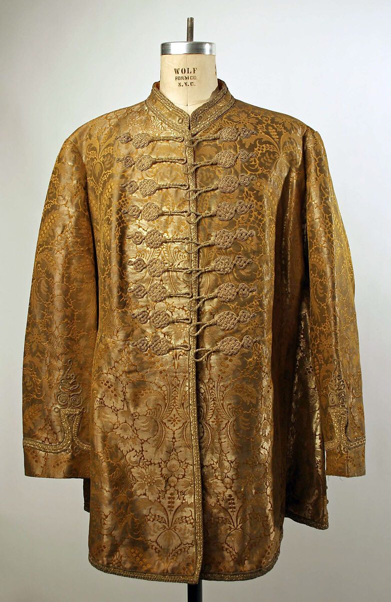 Coat, silk, metallic thread, Hungarian 