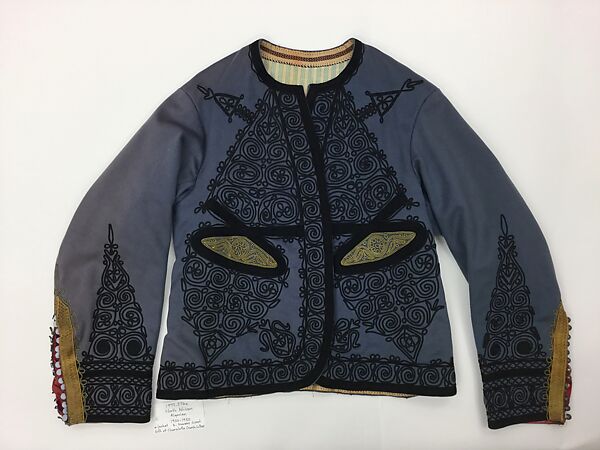 Men's Ensemble (Jacket, Vest, Trousers), Wool, silk, and metal wrapped thread