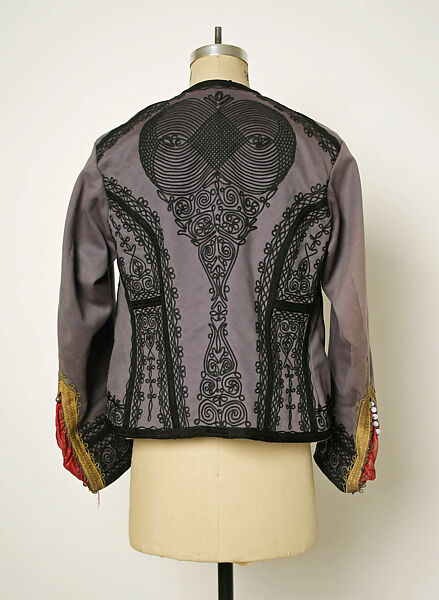 Men's Ensemble (Jacket, Vest, Trousers), Wool, silk, and metal wrapped thread