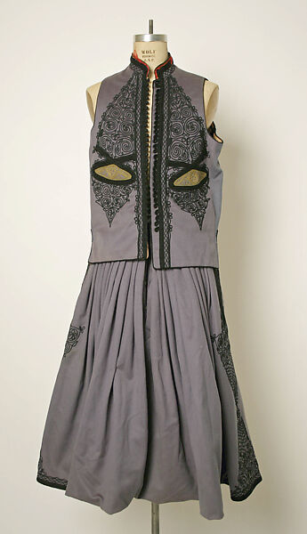 Men's Ensemble (Jacket, Vest, Trousers), Wool, silk, and metal wrapped thread