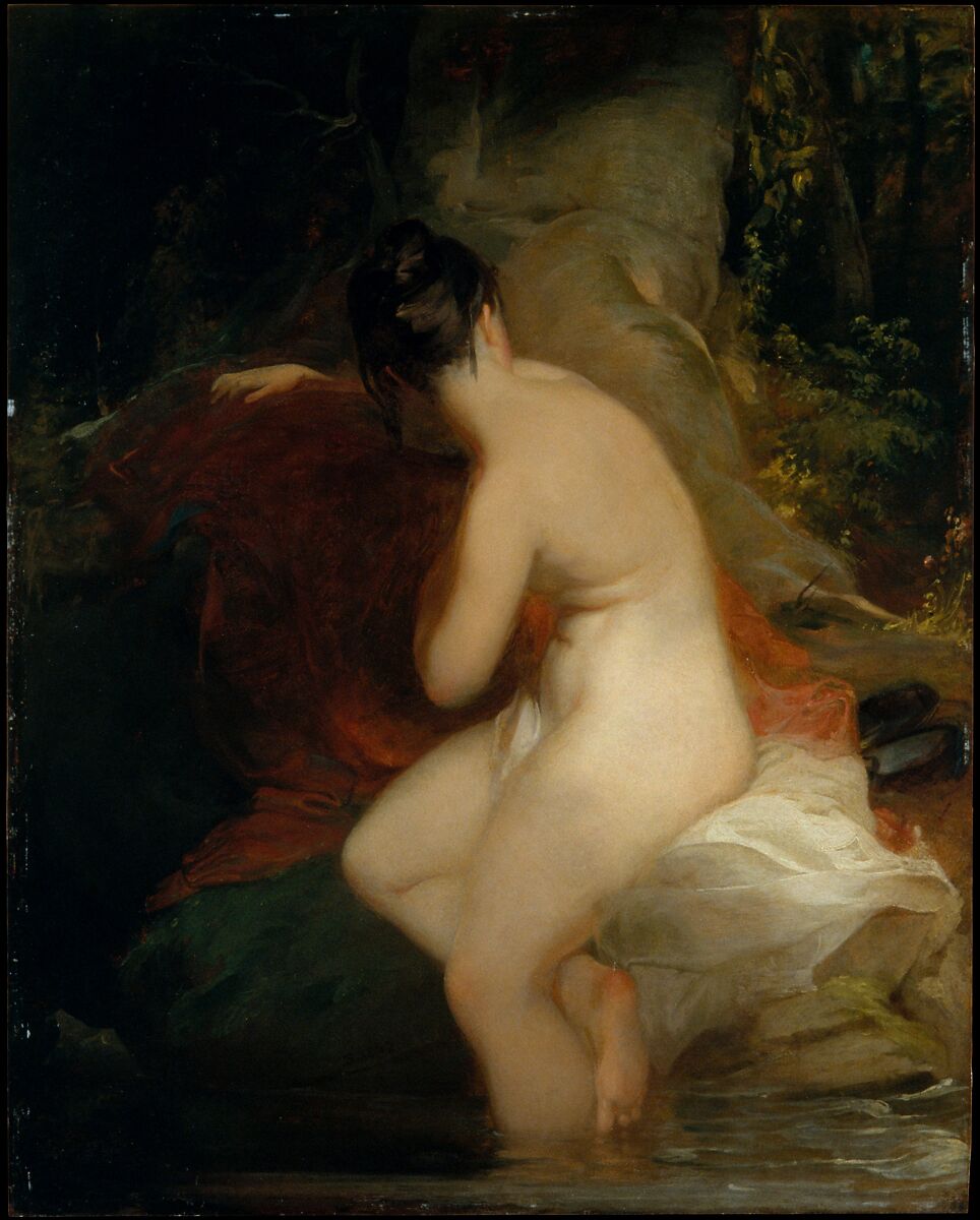 Musidora, Thomas Sully (American, Horncastle, Lincolnshire 1783–1872 Philadelphia, Pennsylvania), Oil on wood, American 