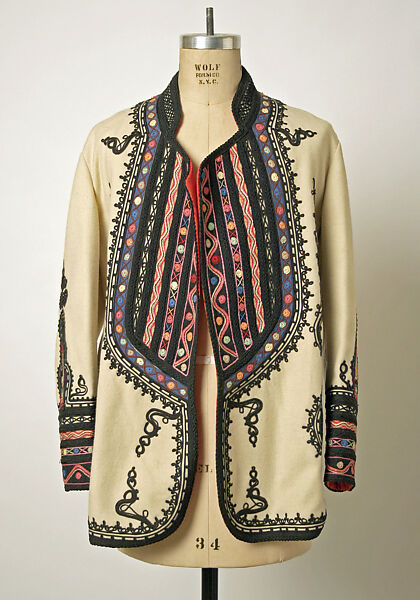 Coat, wool, silk, Romanian 