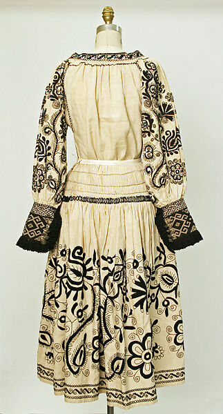 Ensemble, linen, wool, Spanish