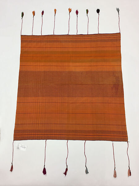 Ensemble, Cotton, silk, metal coins; embroidered