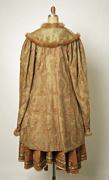 Ensemble, Silk, Russian sable fur, silver, Russian