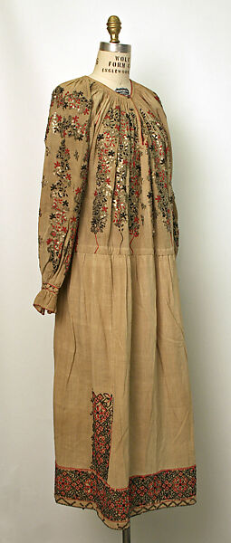 Ensemble, linen, wool, Romanian