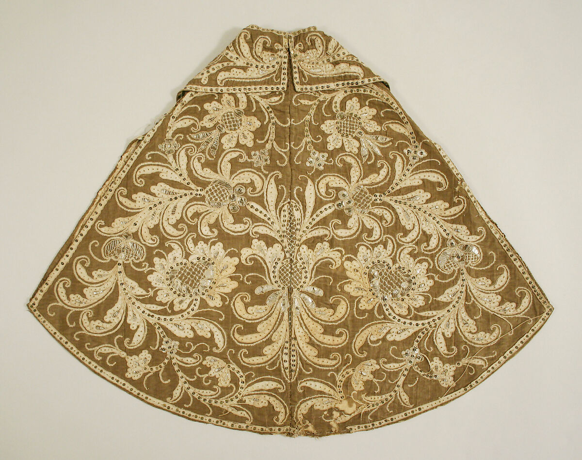 Cape, silk, linen, Spanish