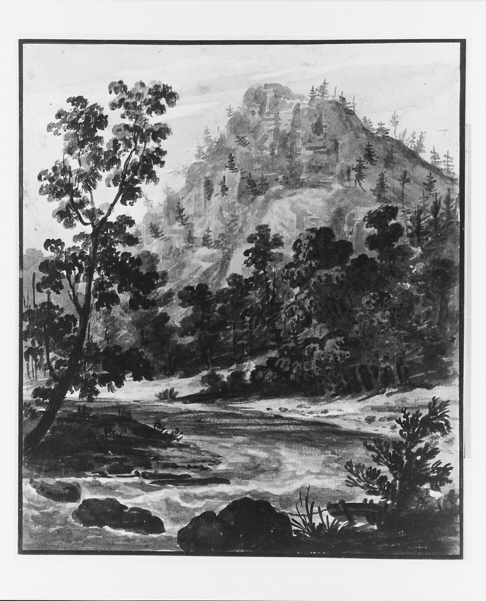 Delaware Water Gap (?), Pavel Petrovich Svinin (1787/88–1839), Watercolor on white laid paper, American