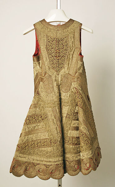 Coat, silk, metallic, Greek
