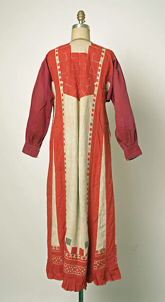 Robe, linen, cotton, Russian