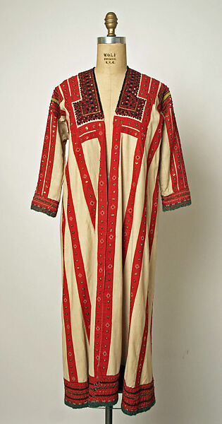 Robe, linen, cotton, Russian 