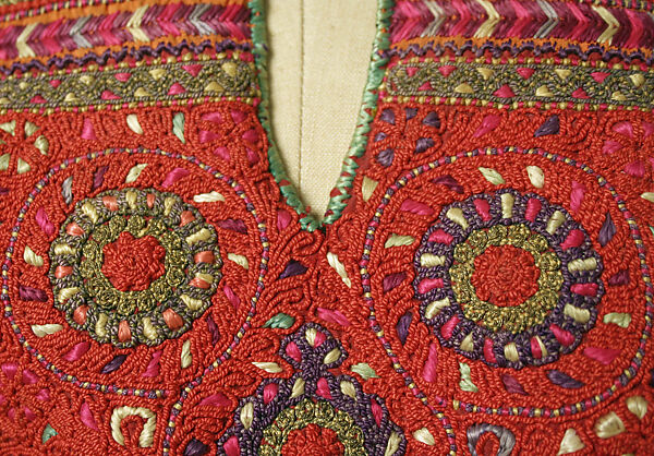 Wedding Dress, Silk, cotton; embroidered