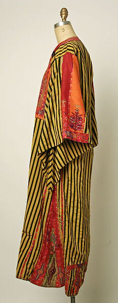 Wedding Dress, Silk, cotton; embroidered