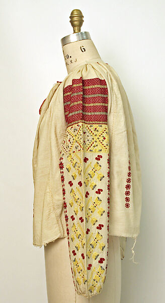 Blouse, cotton, silk, Romanian