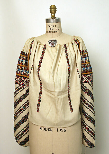 Blouse, cotton, Romanian 