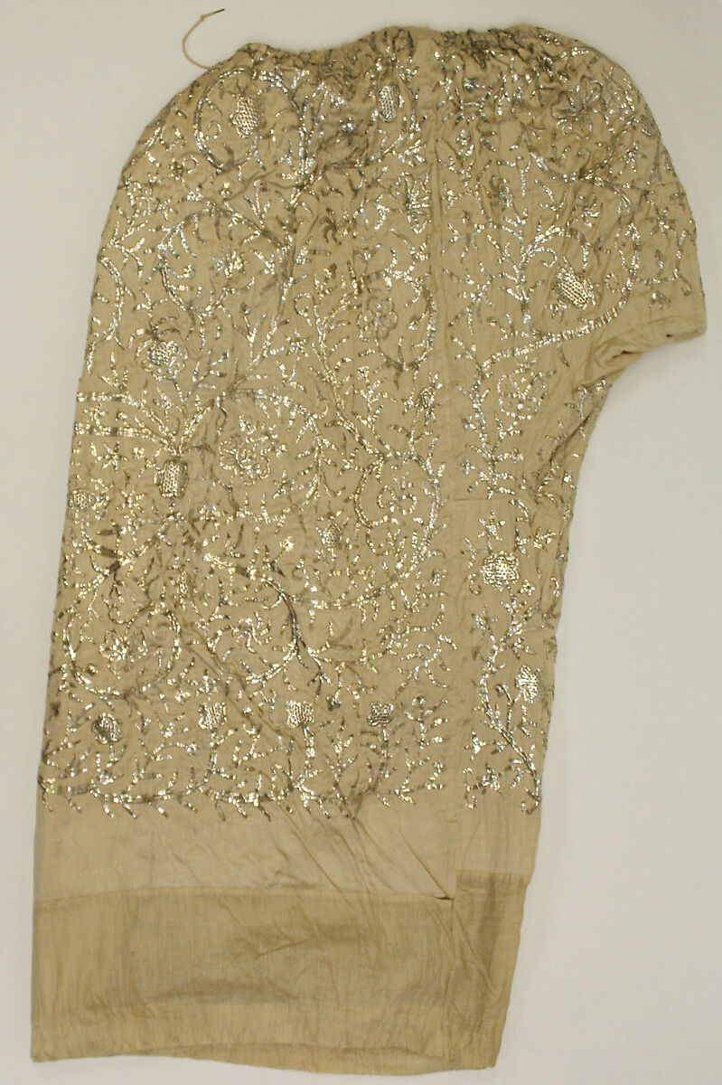 Wedding Ensemble, Silk, metal wrapped thread; embroidered