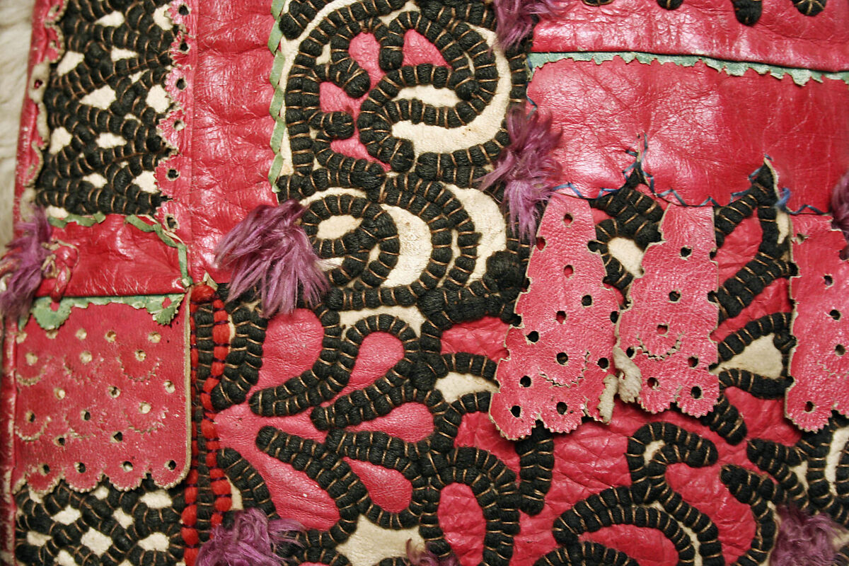 Vest, leather, wool, European, Eastern