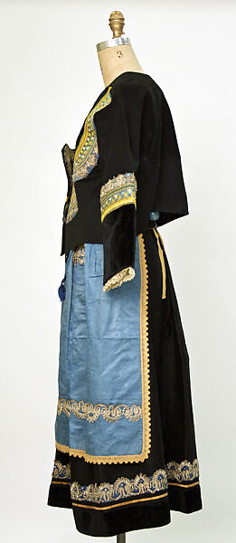 Ensemble, wool, silk, French, Brittany