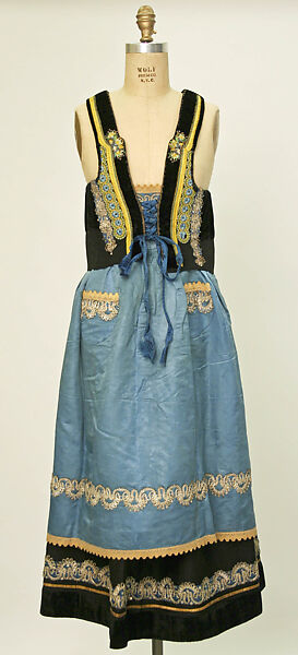 Ensemble, wool, silk, French, Brittany