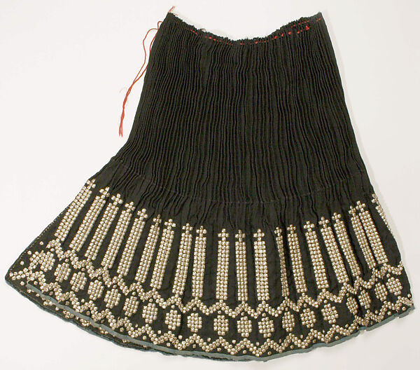 Skirt, wool, silver metal, Romanian 