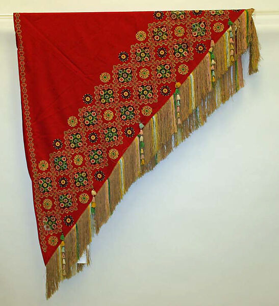 Shawl, wool, silk, Spanish 