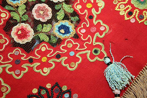 Shawl, wool, silk, Spanish