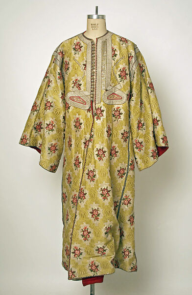 Kaftan, Metal wrapped thread; brocaded 