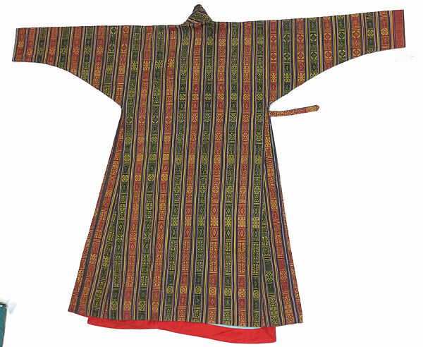 Robe, Silk, cotton, Bhutanese