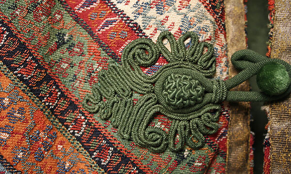 Jacket, Wool, metallic ribbon, cord, velvet; brocaded