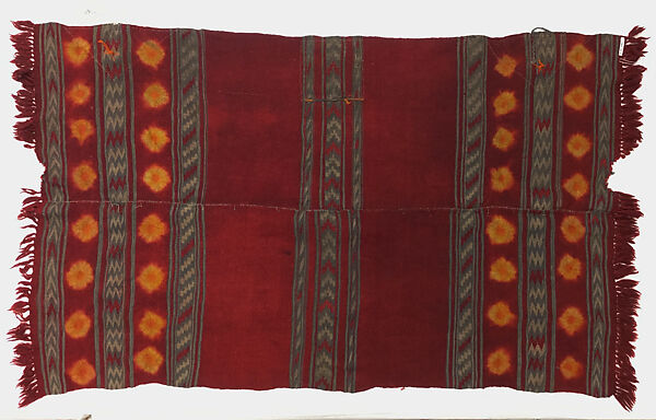 Shawl, wool, shell, metal, India