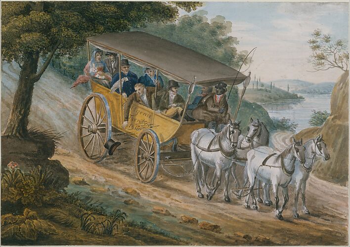 Travel by Stagecoach Near Trenton, New Jersey