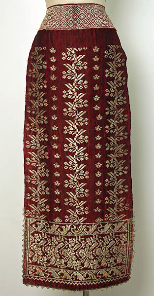Ensemble, cotton, silk, Romanian