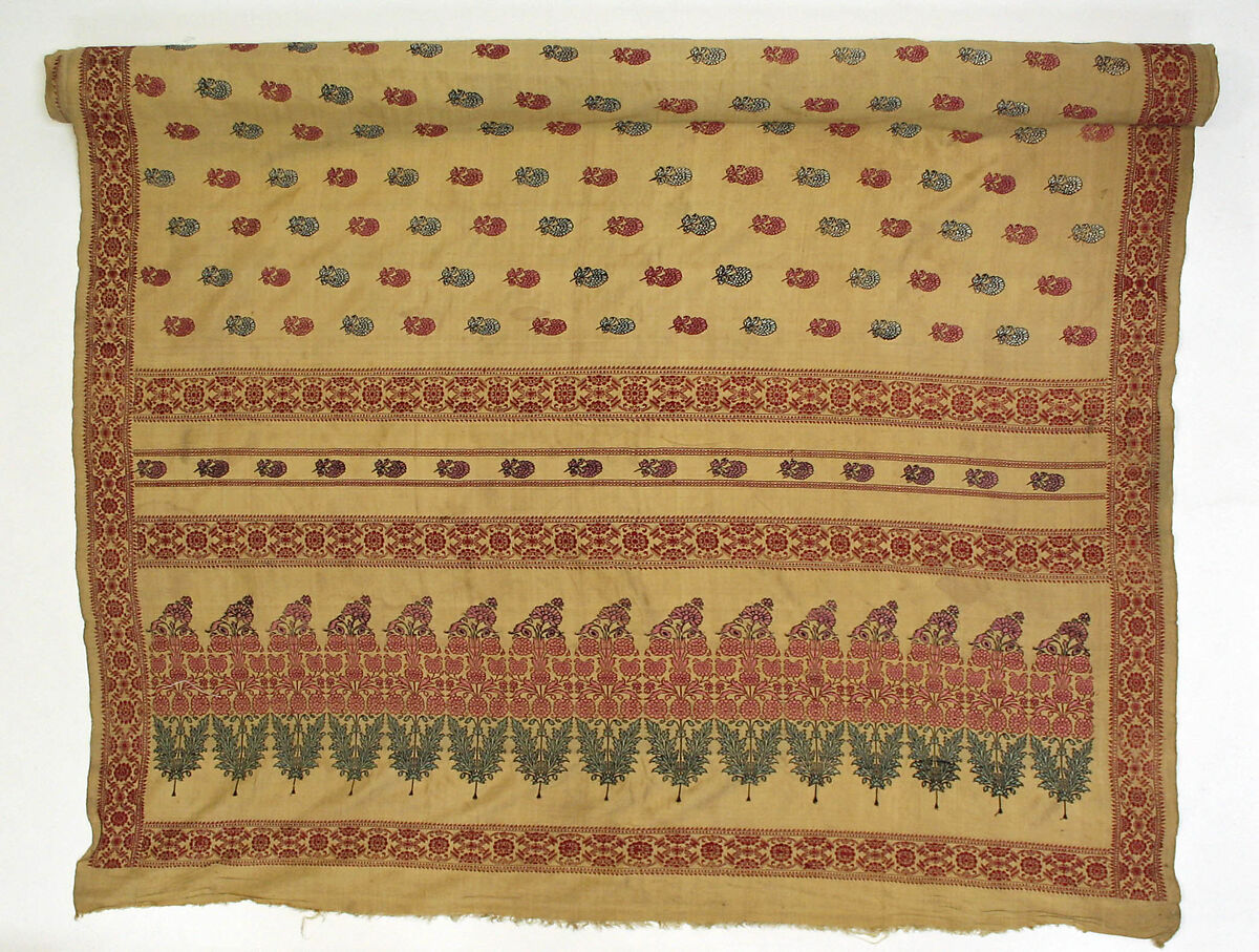 Sari, silk, metal thread, India 