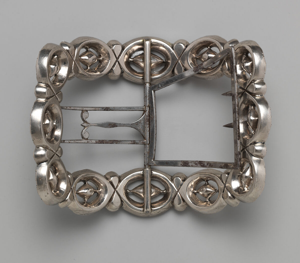 Shoe buckles, metal, paste, British