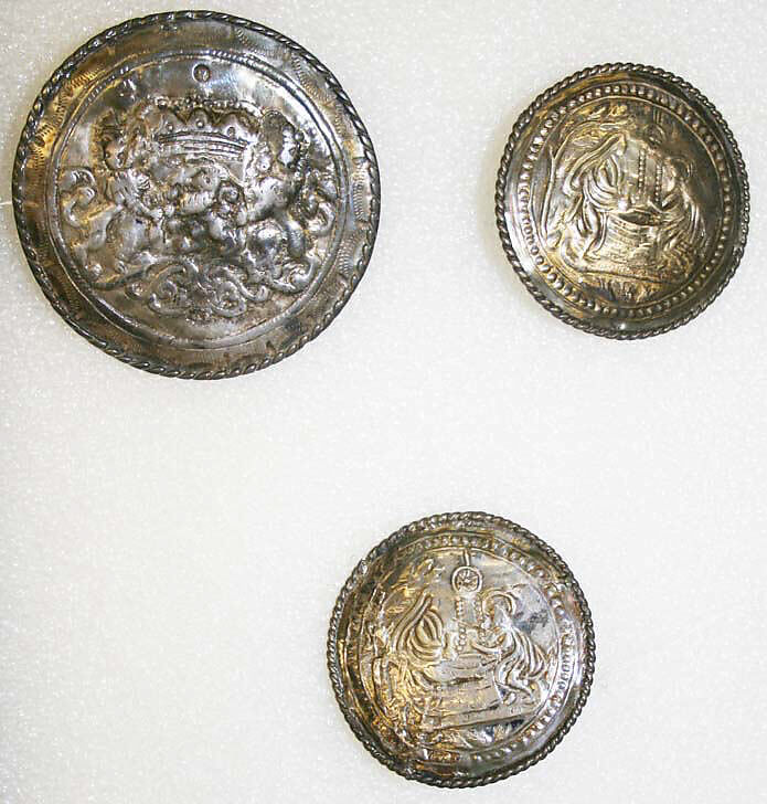Button, silver, European 