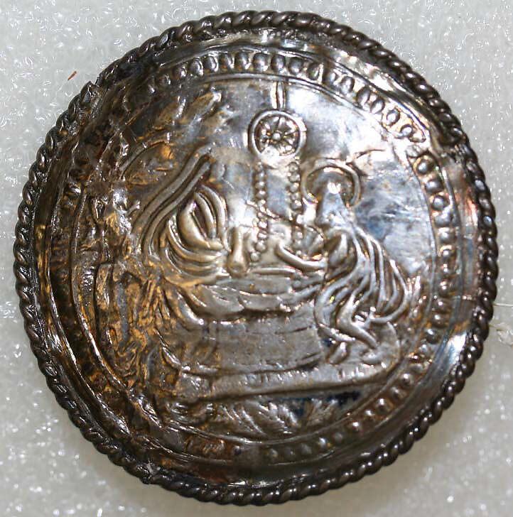 Button, silver, European