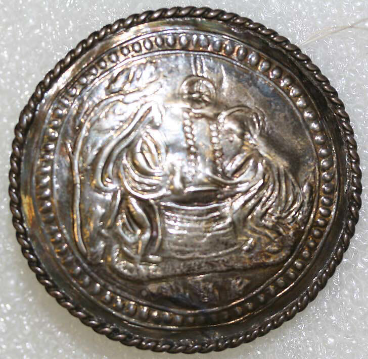Button, silver, European